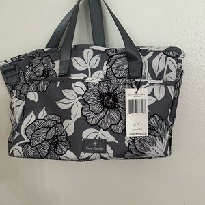 Vera Bradley Gray Floral Tote Bag